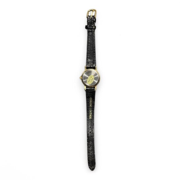 Vintage Dynasty Gold & Black Quartz Watch – Genuine Leather Strap - Picture 3 of 3